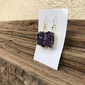 Faux crystal earrings